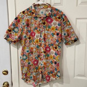 Mens short sleeve button up